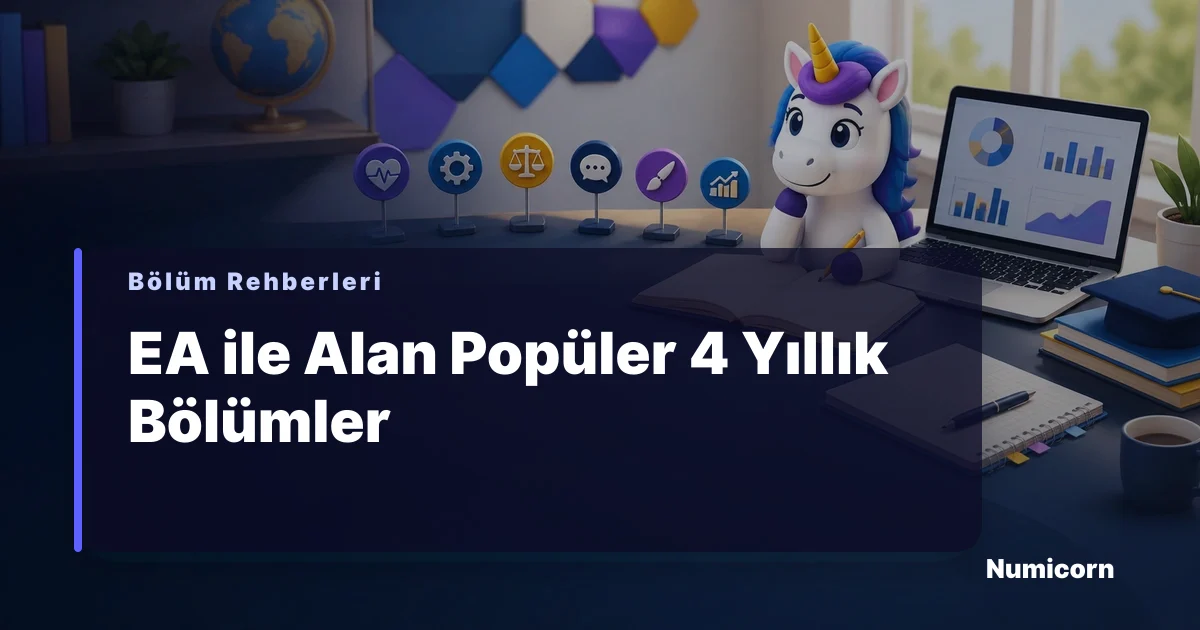 EA ile alan popüler 4 yıllık bölümler tercih rehberi