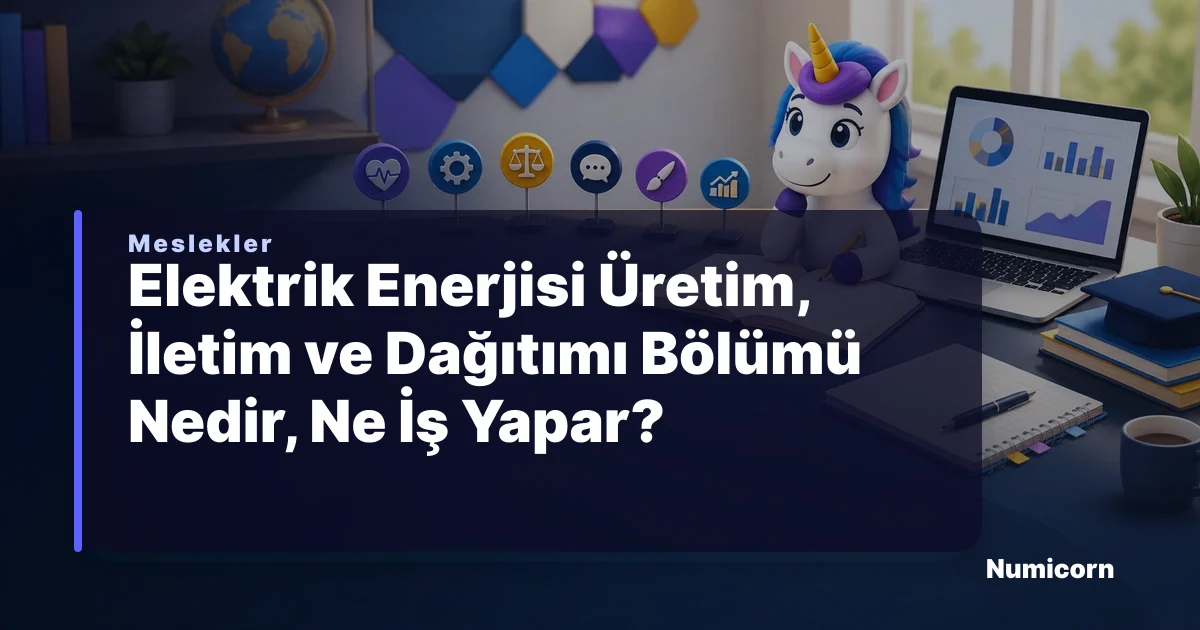 Elektrik Enerjisi Üretim, İletim ve Dağıtımı bölümü ve meslek rehberi