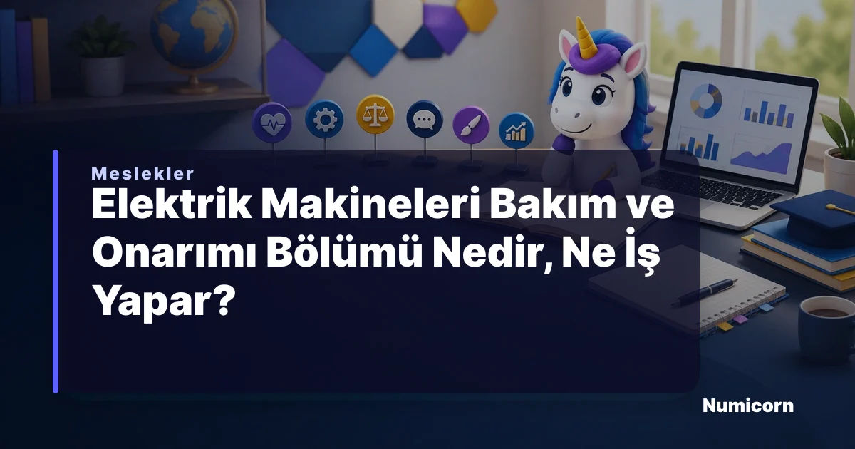 Elektrik Makineleri Bakım ve Onarımı bölümü ve meslek rehberi