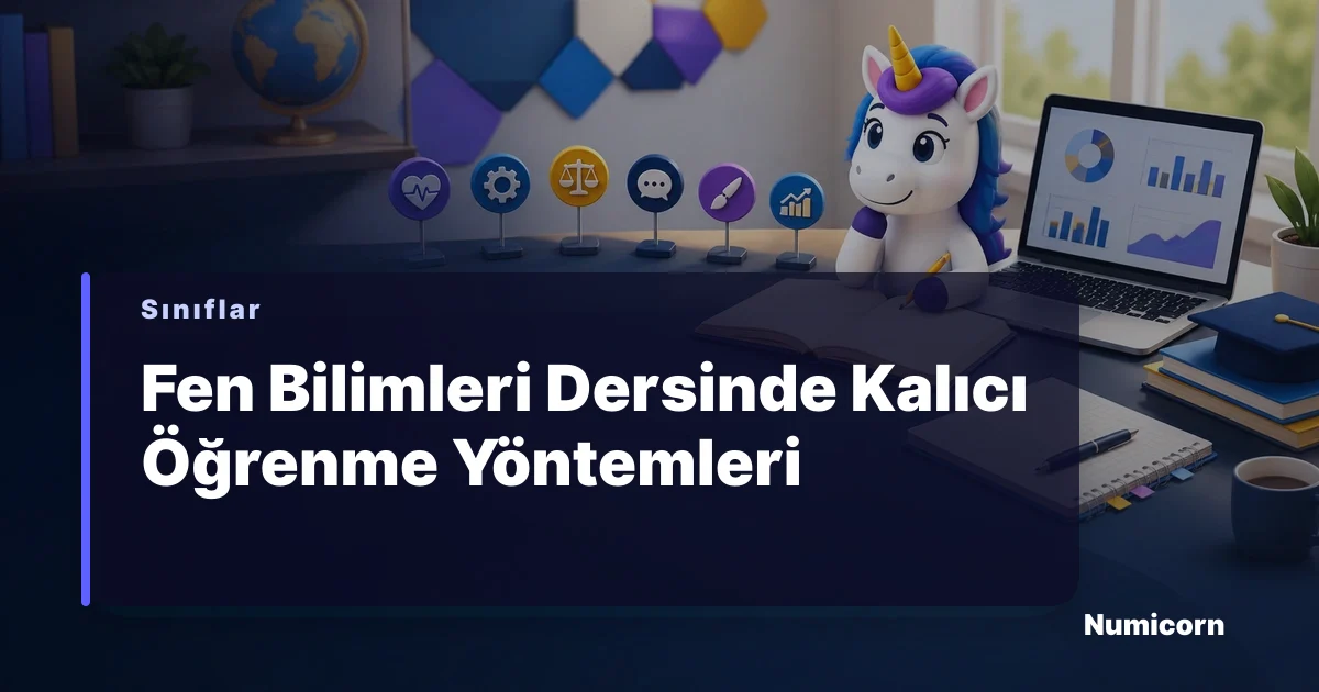 Fen bilimleri dersinde not alan öğrenci