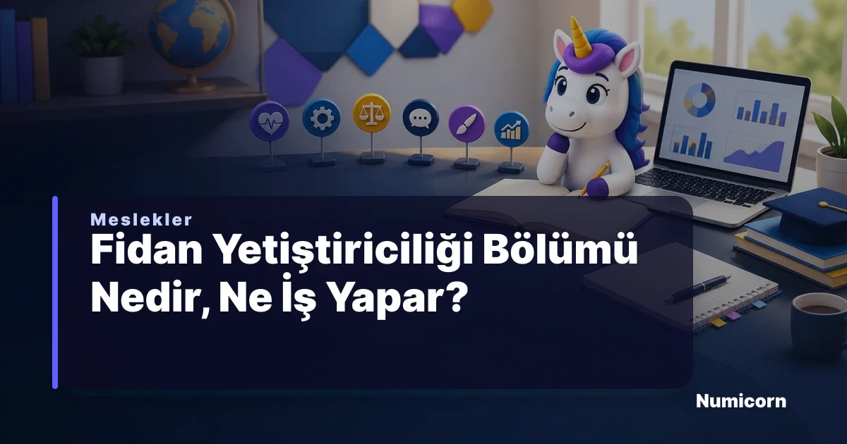 Fidan Yetiştiriciliği bölümü ve meslek rehberi