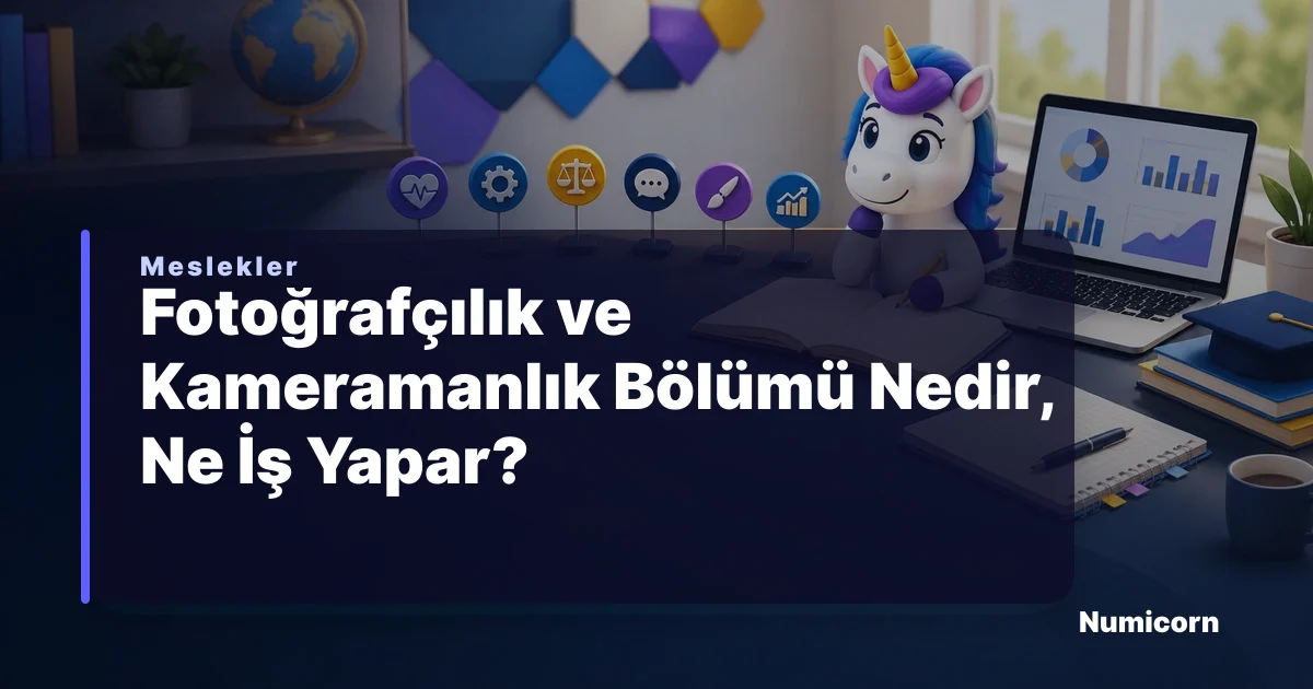 Fotoğrafçılık ve Kameramanlık bölümü ve meslek rehberi