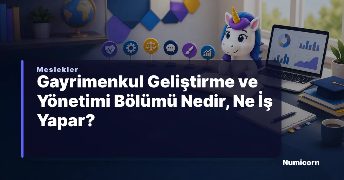 Gayrimenkul Geliştirme ve Yönetimi bölümü ve meslek rehberi