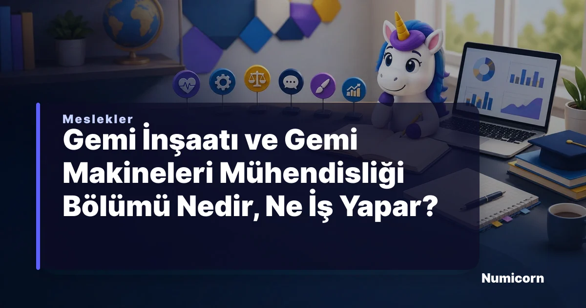 Gemi İnşaatı ve Gemi Makineleri Mühendisliği bölümü ve meslek rehberi
