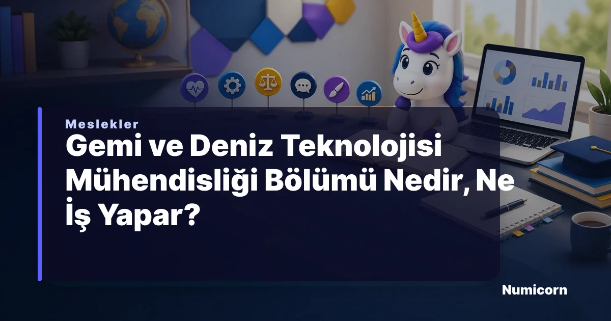 Gemi ve Deniz Teknolojisi Mühendisliği bölümü ve meslek rehberi