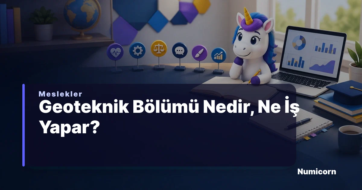 Geoteknik bölümü ve meslek rehberi