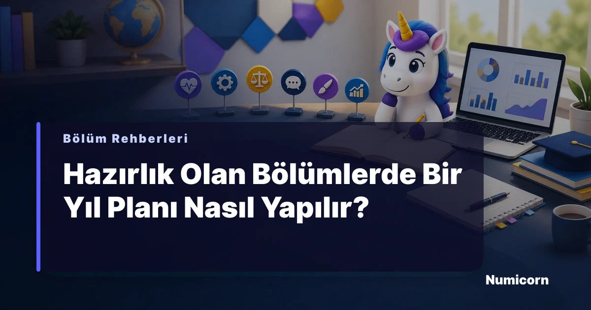 Hazırlık yılında çalışma planı yapan Numicorn maskotu