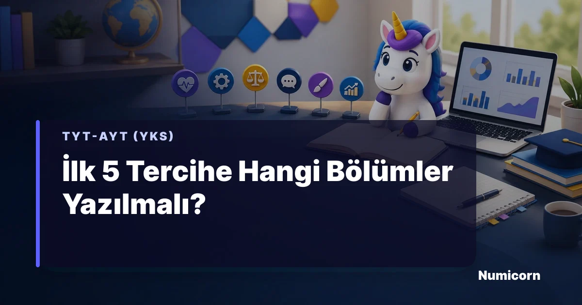 YKS ilk 5 tercih ve hedef bölüm seçimi rehberi