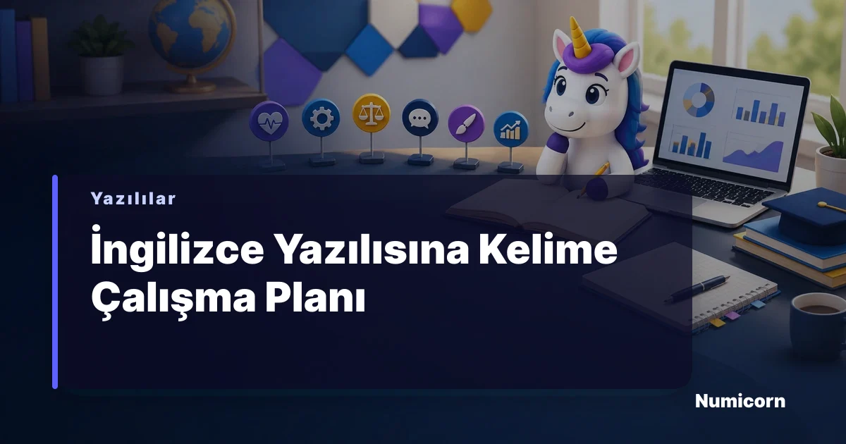 İngilizce yazılılarına hazırlanan öğrenci