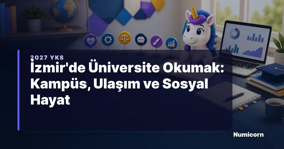İzmir'de üniversite okumak kampüs ulaşım ve sosyal hayat 2027 YKS rehberi