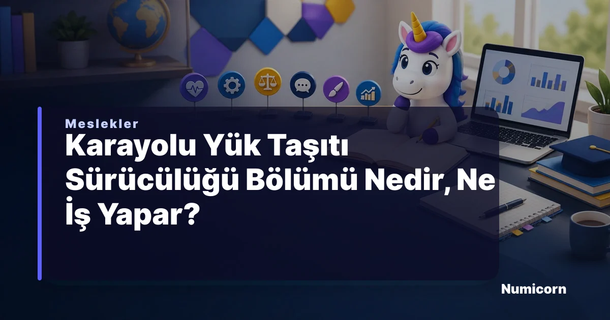 Karayolu Yük Taşıtı Sürücülüğü bölümü ve meslek rehberi
