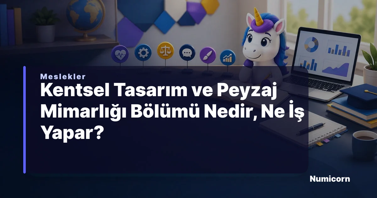 Kentsel Tasarım ve Peyzaj Mimarlığı bölümü ve meslek rehberi