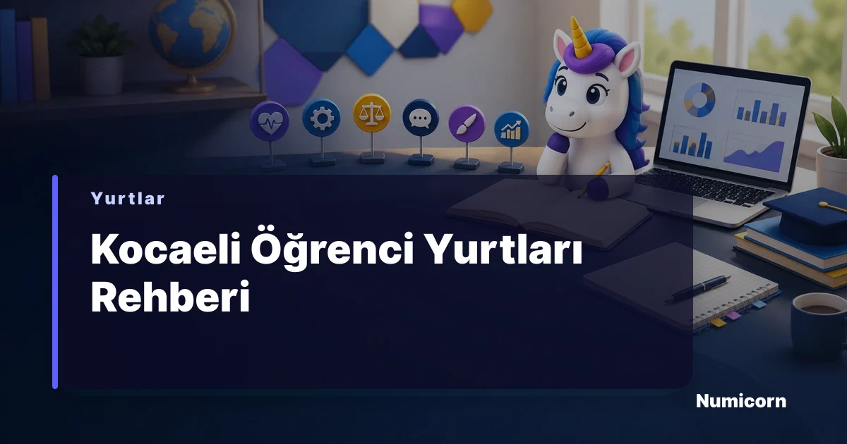 Kocaeli öğrenci yurtları için İzmit, Umuttepe, Gebze, KOÜ, GTÜ, ulaşım ve bütçe rehberi
