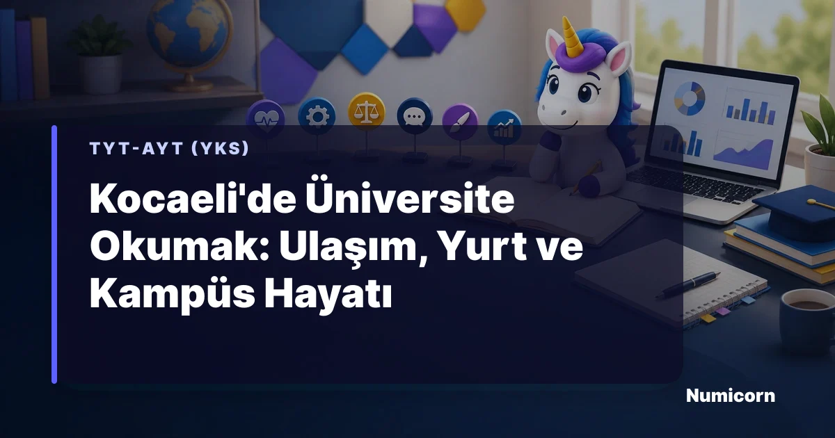 Kocaeli'de üniversite okumak, ulaşım, yurt ve kampüs hayatı