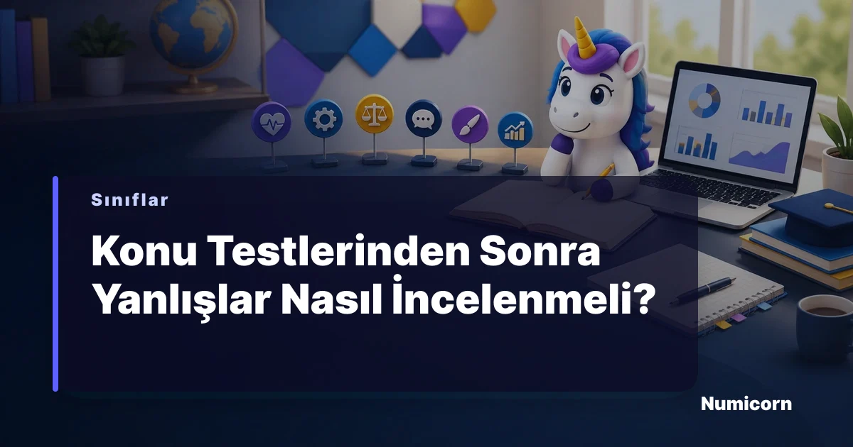 Öğrenci testteki yanlışlarını inceliyor