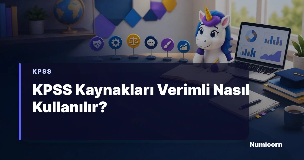 KPSS kaynaklarını verimli kullanım planına yerleştiren Numicorn maskotu