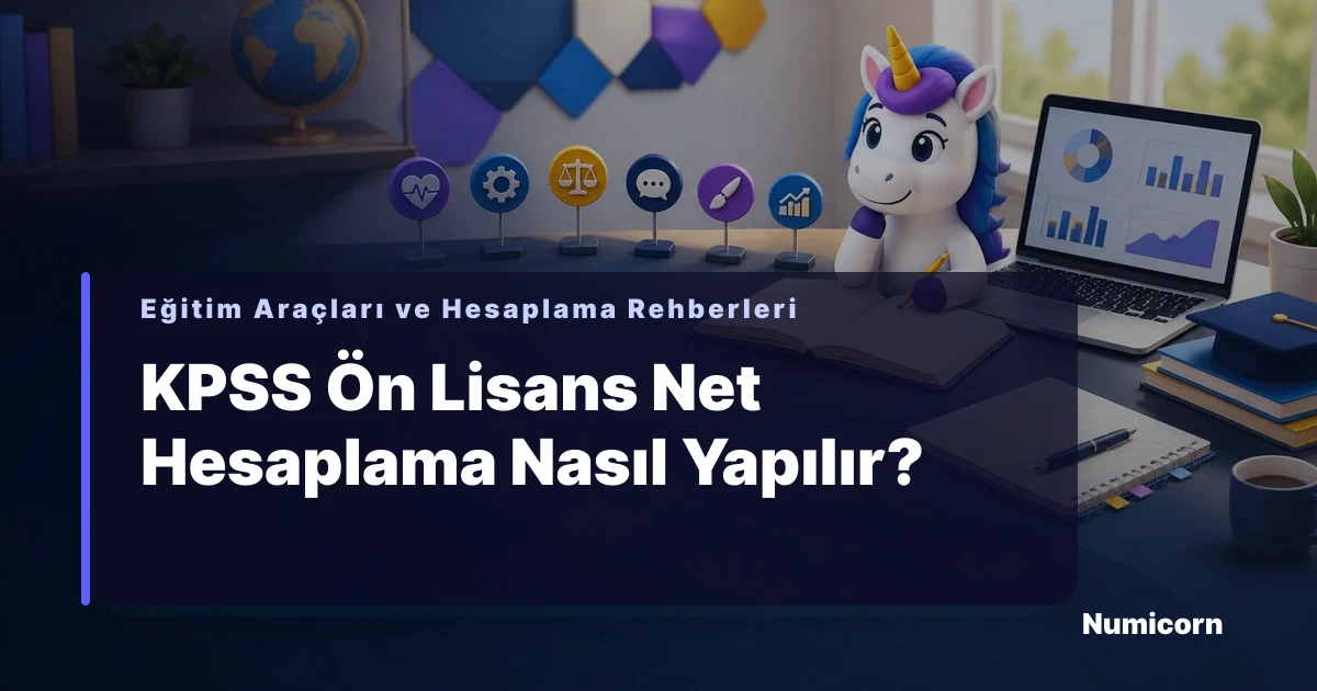 KPSS ön lisans net hesaplama ve P93 puanını anlatan rehber görseli
