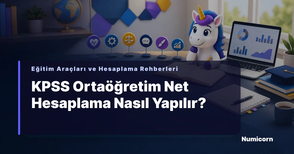KPSS ortaöğretim net hesaplama ve P94 puanını anlatan rehber görseli