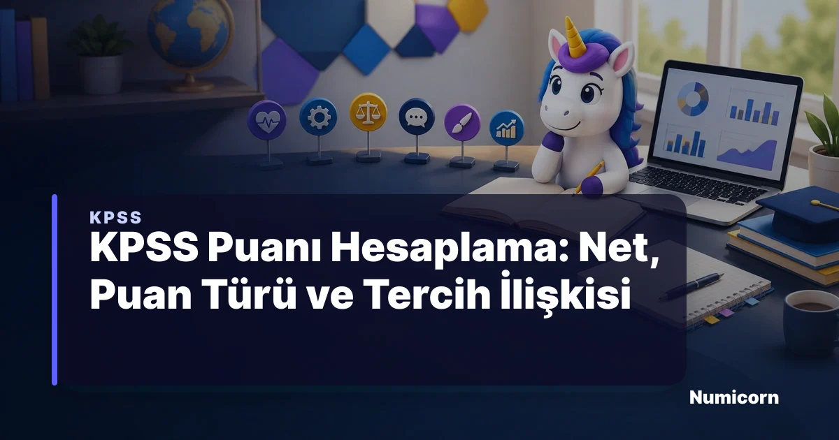 KPSS Puanı Hesaplama: Net, Puan Türü ve Tercih İlişkisi