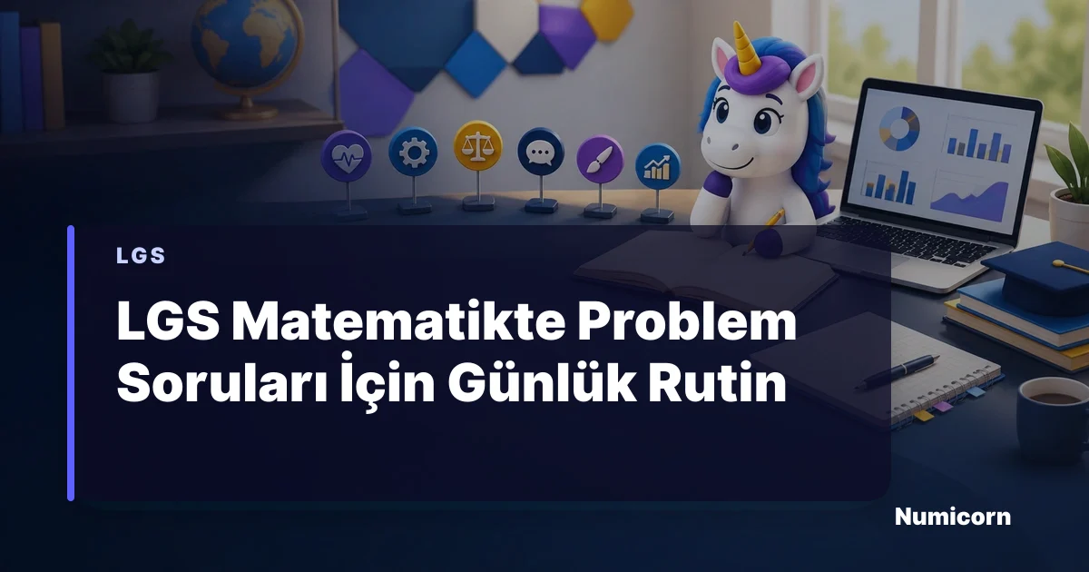 LGS Matematikte problem soruları için günlük rutin rehberi