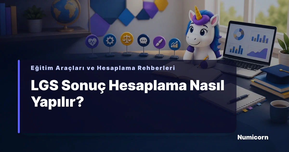 LGS doğru yanlış sonuçları ve merkezi sınav puanı hesaplama ekranı