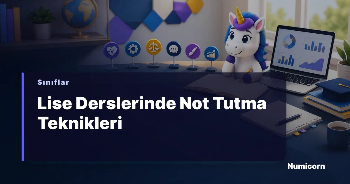Lise öğrencisi masasında ders çalışırken not tutuyor.