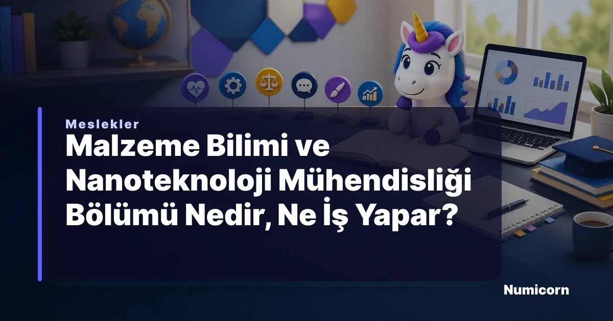 Malzeme Bilimi ve Nanoteknoloji Mühendisliği bölümü ve meslek rehberi