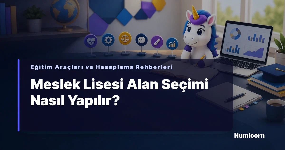 Meslek lisesi alan seçimi ve bölüm karşılaştırmasını anlatan rehber görseli