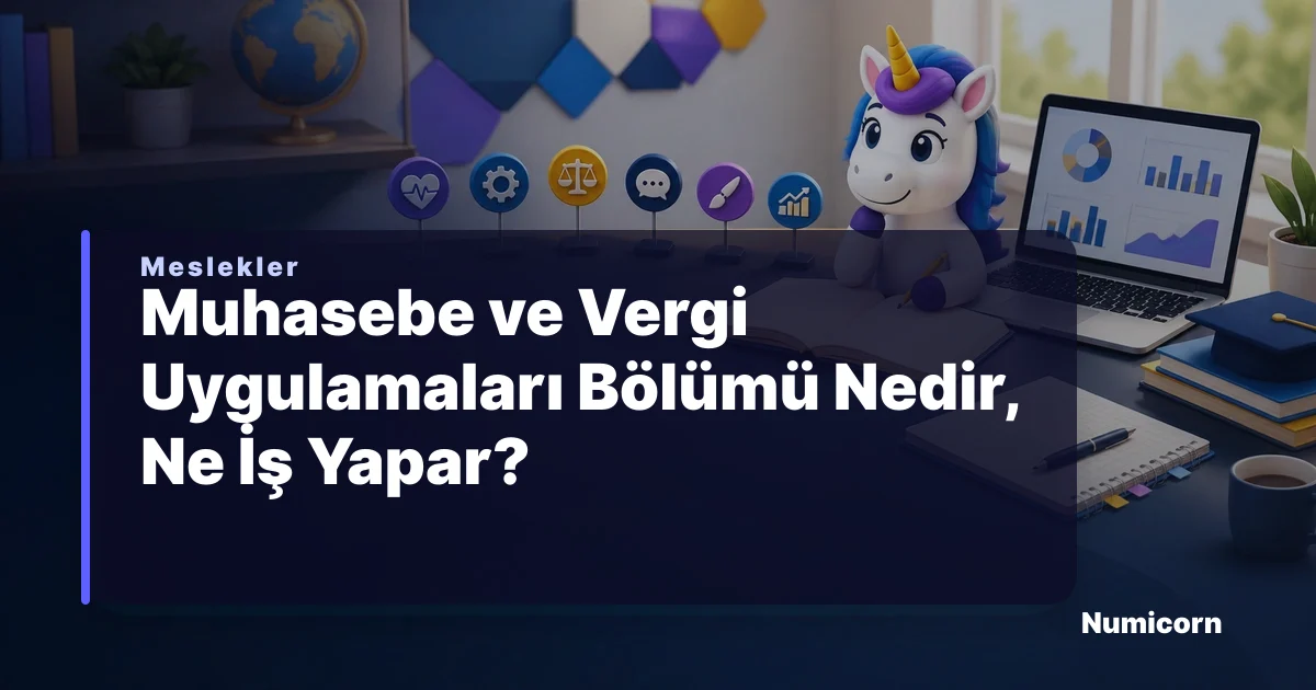 Muhasebe ve Vergi Uygulamaları bölümü ve meslek rehberi