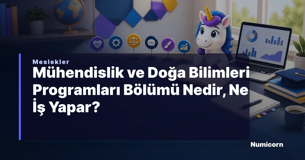 Mühendislik ve Doğa Bilimleri Programları bölümü ve meslek rehberi