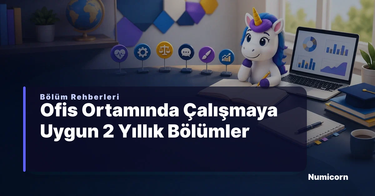 Ofis ortamında çalışmaya uygun 2 yıllık bölümler rehberi görseli