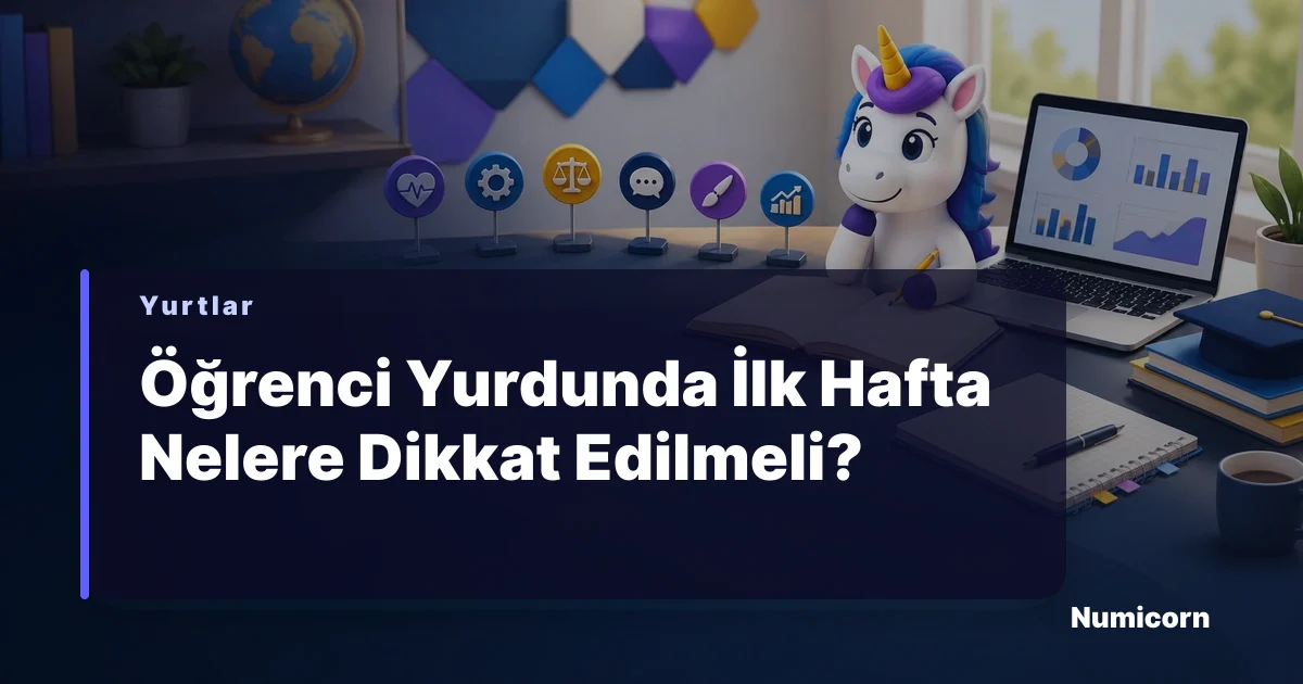 Öğrenci yurdunda ilk hafta kontrol rehberi
