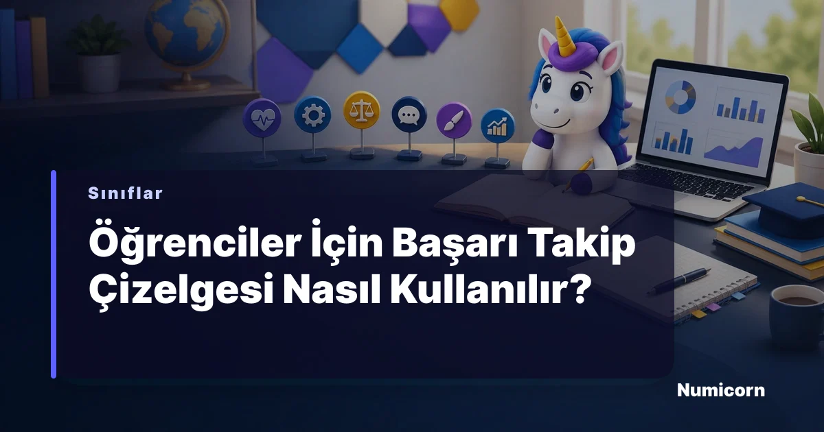 Bir öğrencinin ders çalışırken başarı takip çizelgesini incelemesi