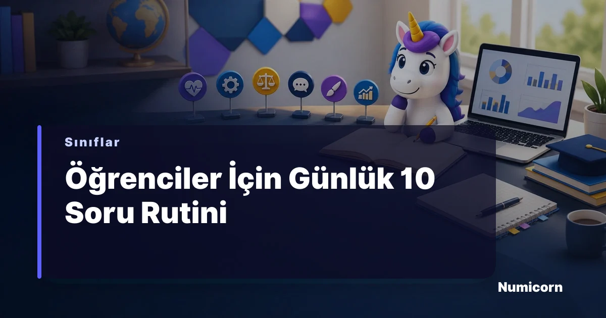 Öğrenci masasında ders çalışırken soru çözüyor