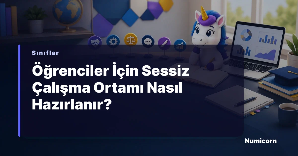 Öğrencinin çalışma masasında ders çalıştığı sessiz bir ortam