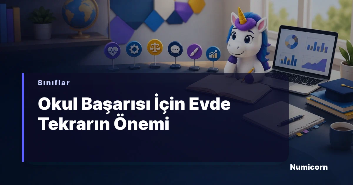 Öğrencinin evde masasında ders çalışması