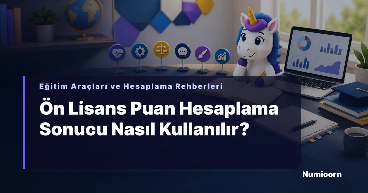 Ön lisans puan hesaplama sonucunu DGS tercihine bağlayan rehber görseli