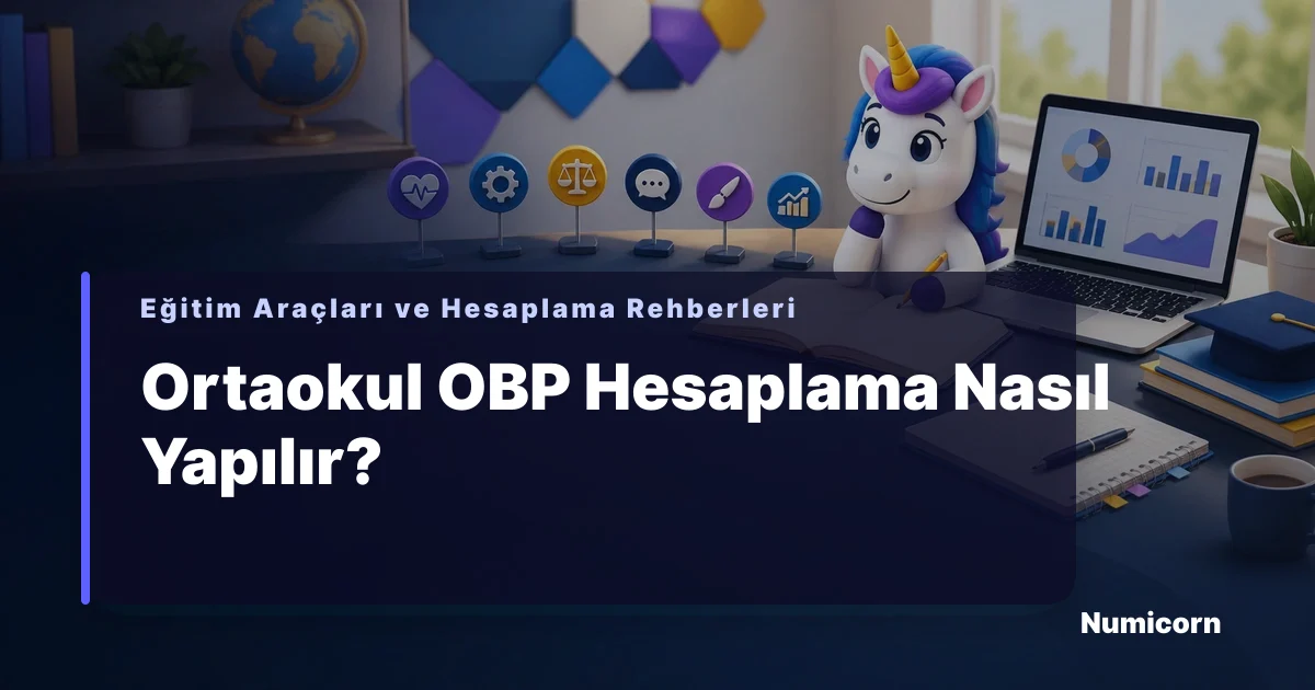 6, 7 ve 8. sınıf başarı puanlarıyla ortaokul OBP hesaplama ekranı