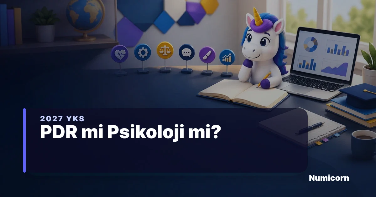 PDR mi psikoloji mi başlıklı 2027 YKS tercih rehberi kapak görseli