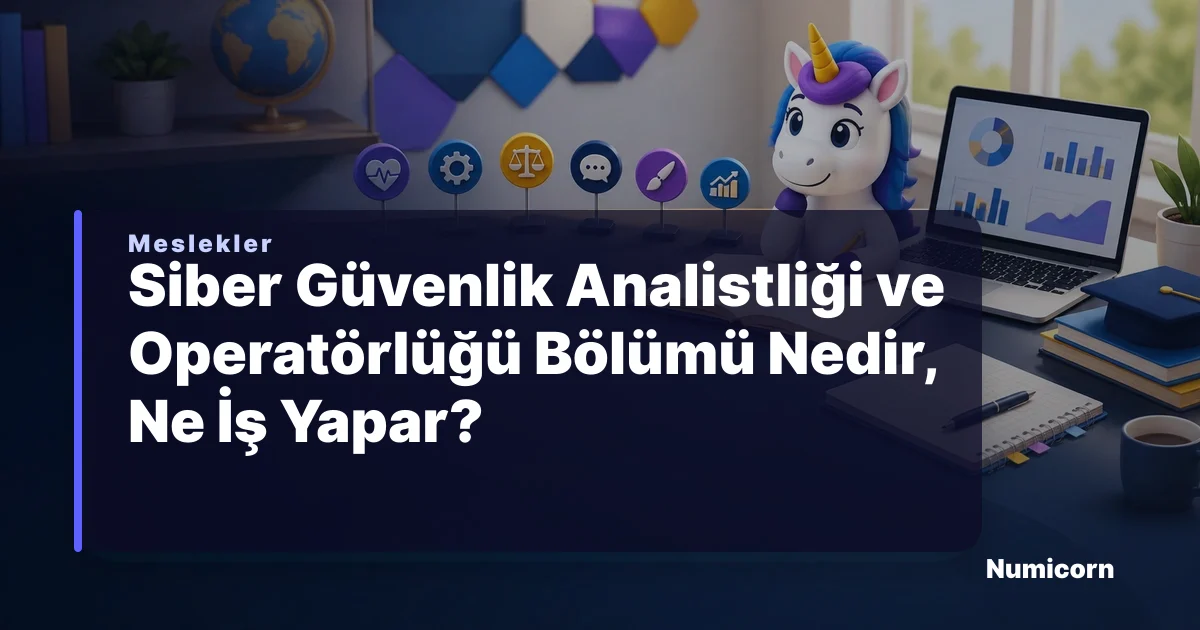 Siber Güvenlik Analistliği ve Operatörlüğü bölümü ve meslek rehberi