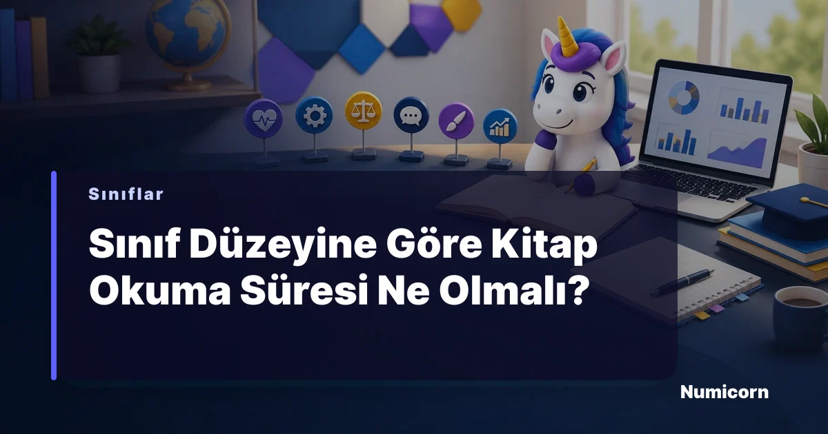 Farklı yaşlardaki çocukların kitap okuduğu, gelişimlerine uygun süreyi belirlemeye yönelik bir blog görseli