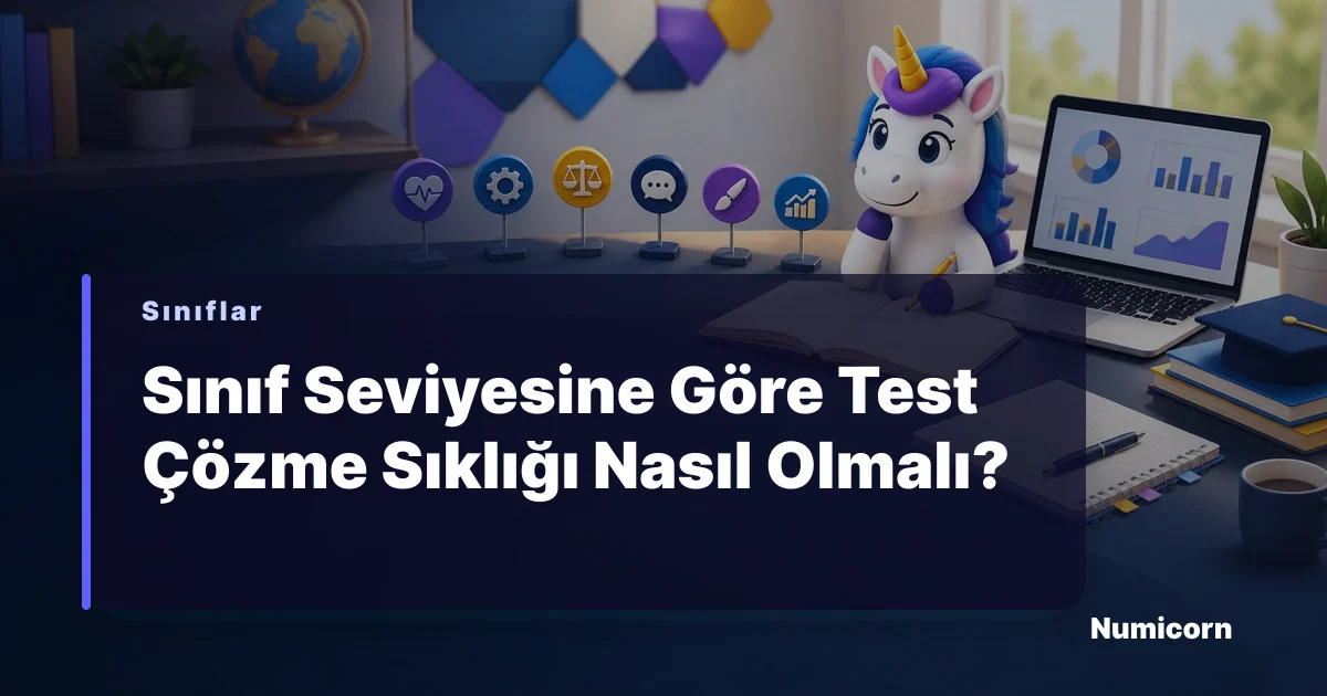 Sınıf seviyesine göre test çözen öğrenci