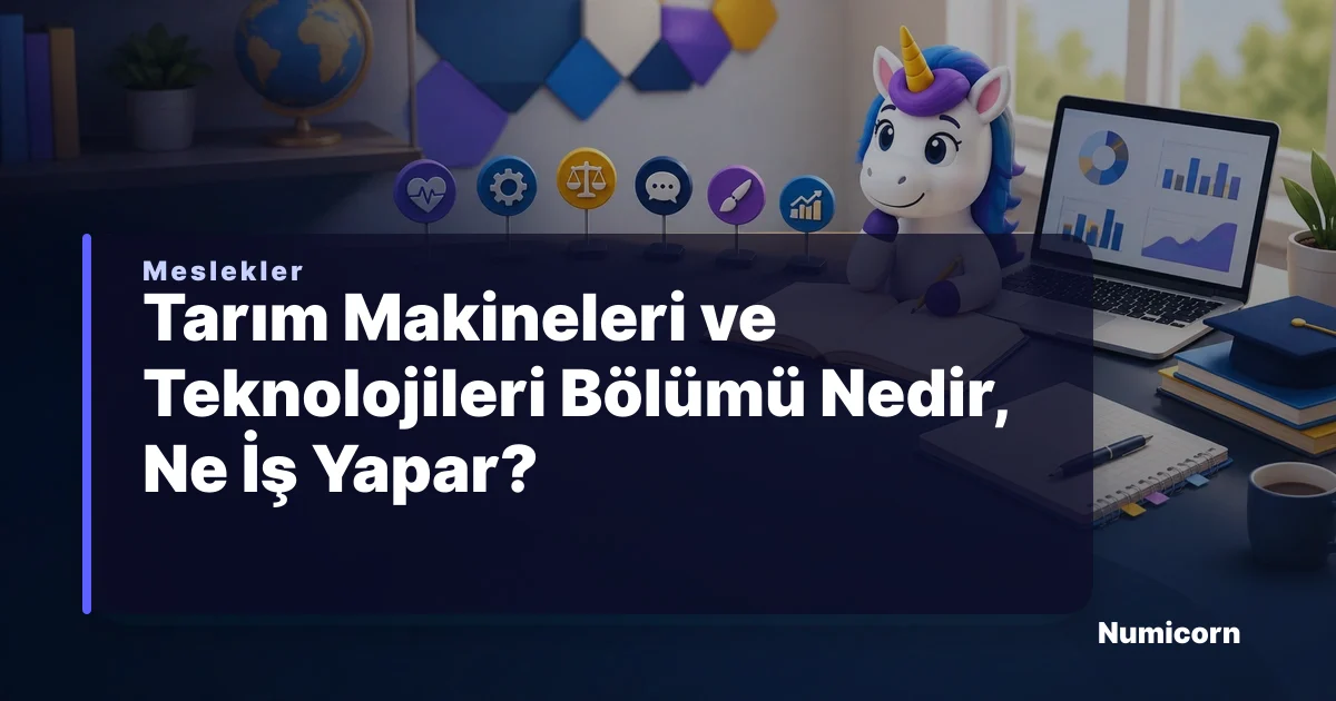 Tarım Makineleri ve Teknolojileri bölümü ve meslek rehberi