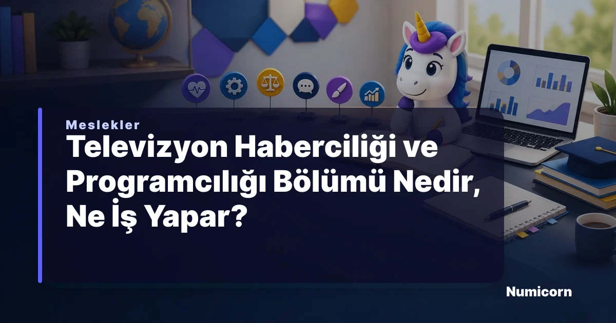 Televizyon Haberciliği ve Programcılığı bölümü ve meslek rehberi
