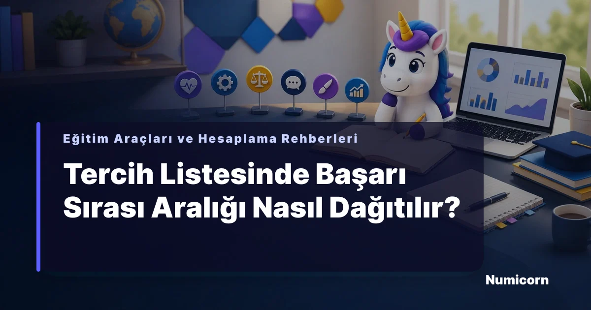 Tercih listesinde başarı sırası aralığını dağıtma rehberi görseli