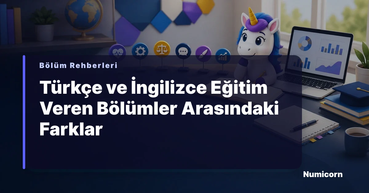 Türkçe ve İngilizce eğitim veren üniversite bölümleri karşılaştırması