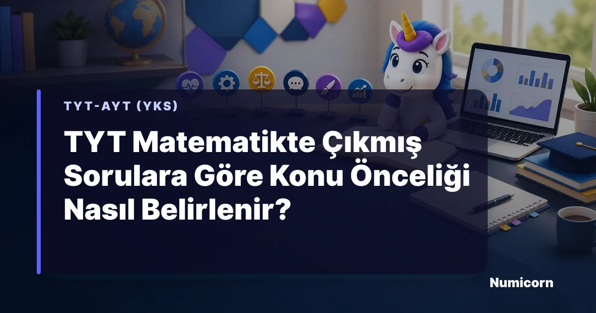 TYT matematikte çıkmış sorularla konu önceliği belirleme rehberi görseli