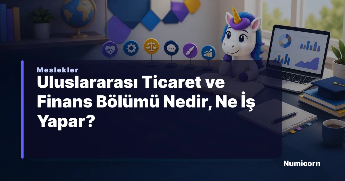Uluslararası Ticaret ve Finans bölümü ve meslek rehberi