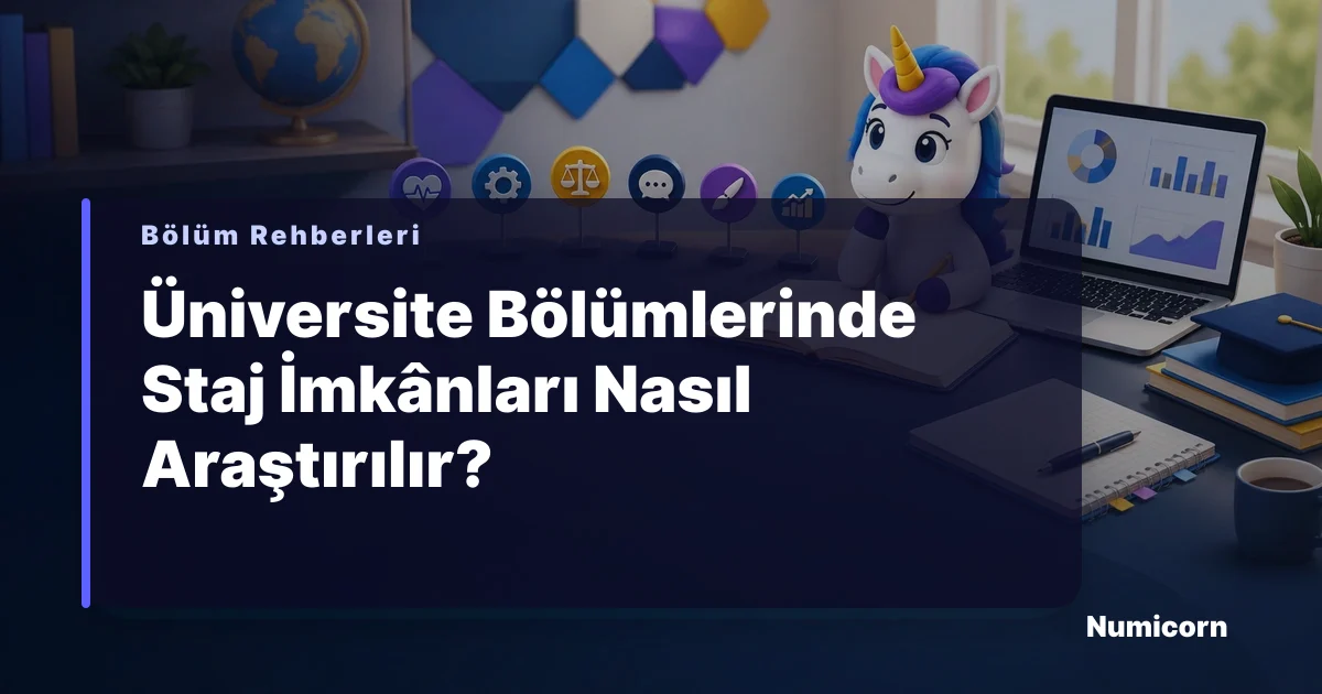Üniversite bölümlerinde staj imkanları ve tercih araştırması