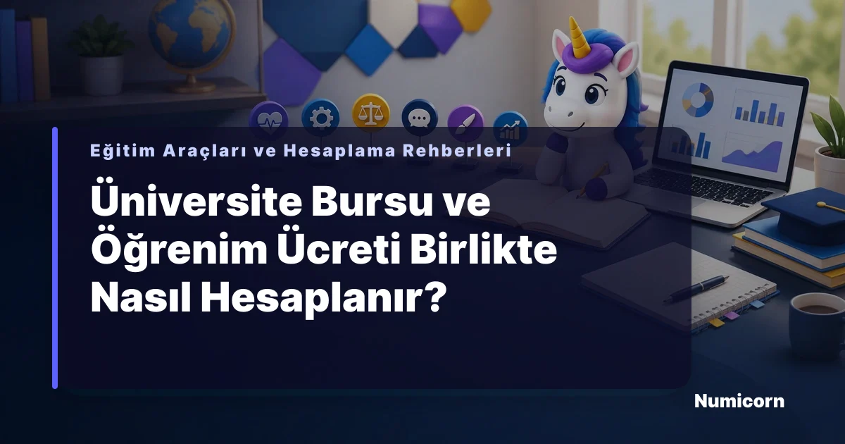Üniversite bursu ve öğrenim ücretini birlikte hesaplama rehberi görseli